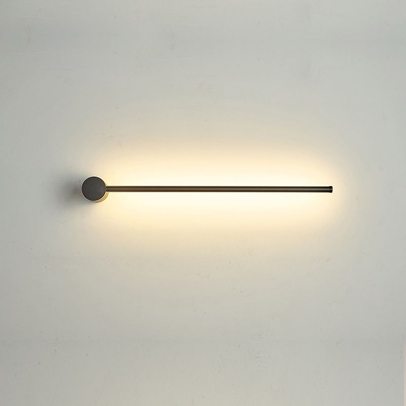 Lampes murales noires linéaires en aluminium 1-Light lampe murale minimalisme pour chambre à coucher