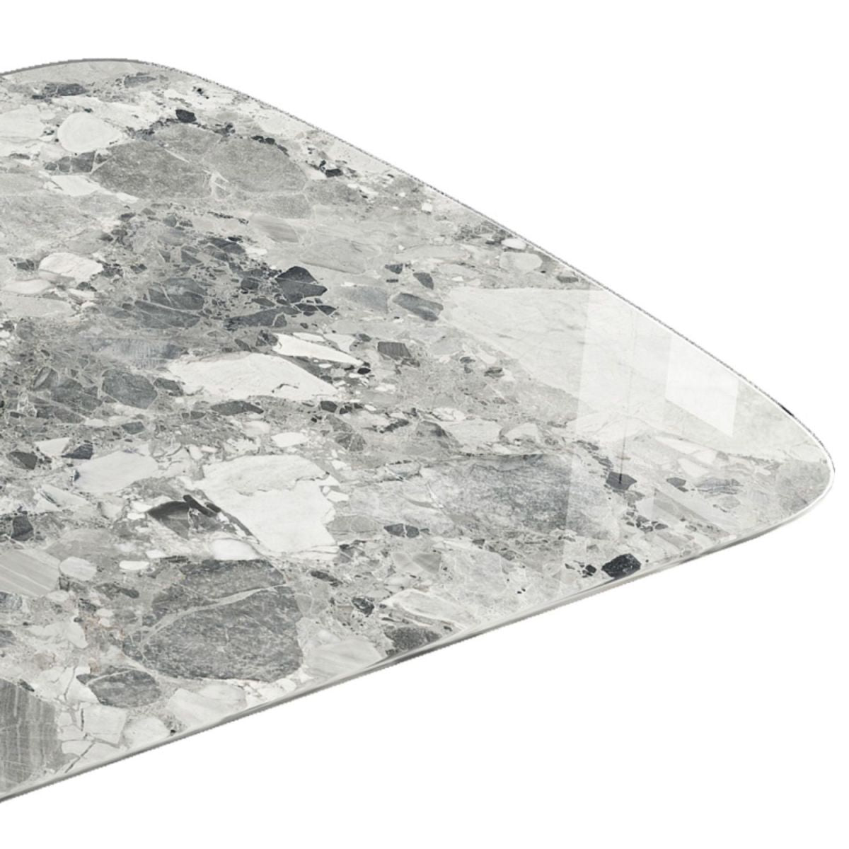 Modern Kitchen Table with Marble Top Metal Legs for Dining Room