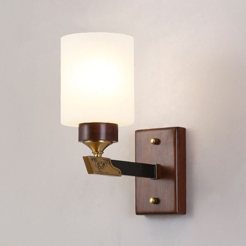 1 Light Wall Sconce Lighting Modern Wood Wall Light Fixture for Dining Room