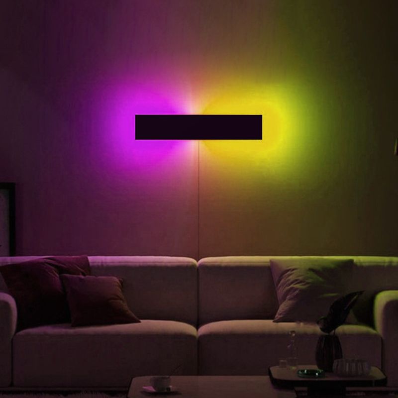 Modern Minimalist Style Rectangle Wall Lighting Fixtures Metal Wall Sconces for Living Room
