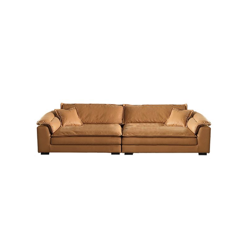 Faux Leather Modern Cushions Sofa 30.7" H Pillow Top Arm Sofa & Chaise