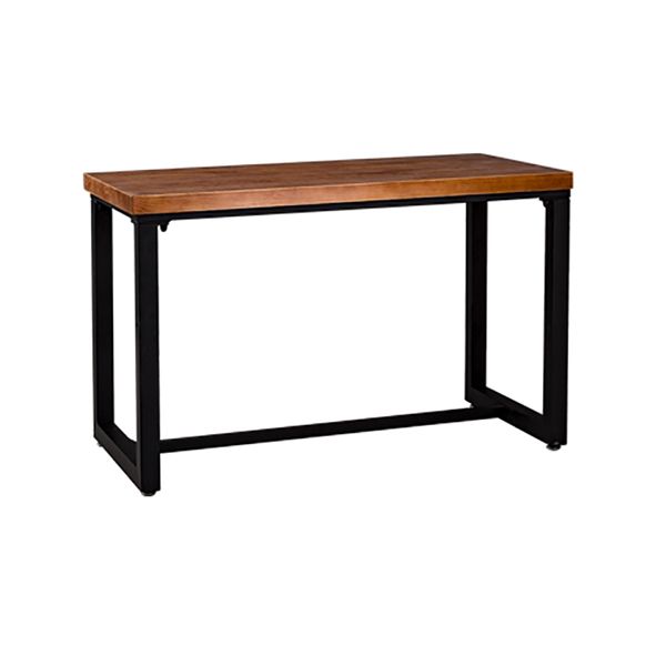 Industrial Pine Wood Table for Restaurant Dining Table with Metal Trestle Base