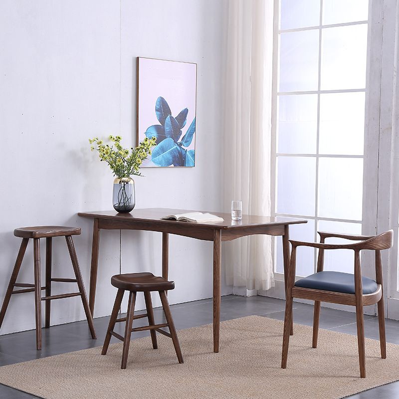 Modern Dining Rectangle Table Wooden Table with Wood Legs for Home