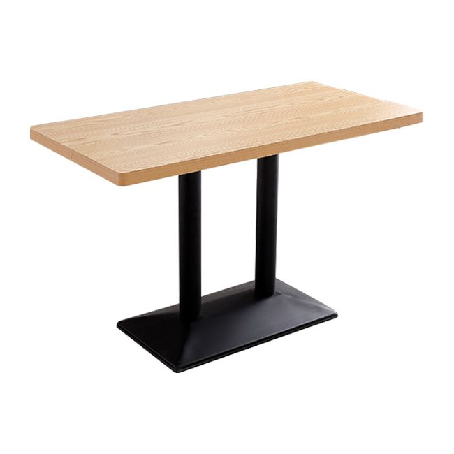 Mesa de comedor de estilo industrial Mesa de comedor de madera con base de metal para comedor