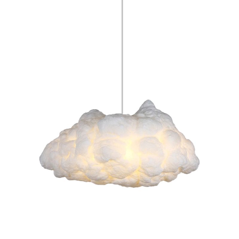 Cloudy Art Silk Chandelier Lamp Modern Stylish 3 Bulbs White Pendant Ceiling Light