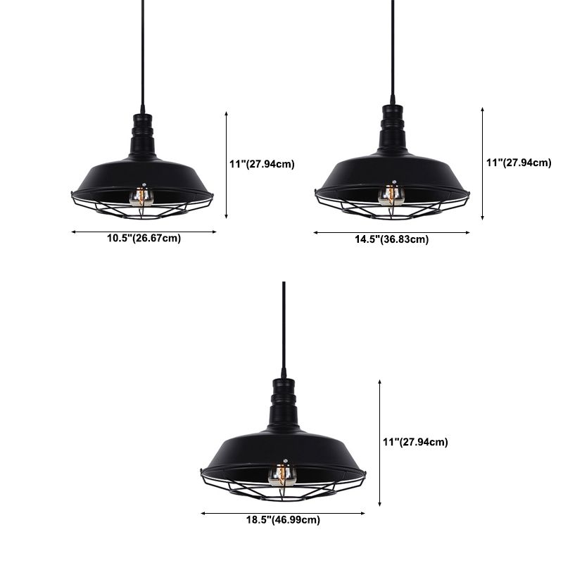 Luce a sospensione in ferro battuto a 1 luce vintage fienile a soffitto per la barra