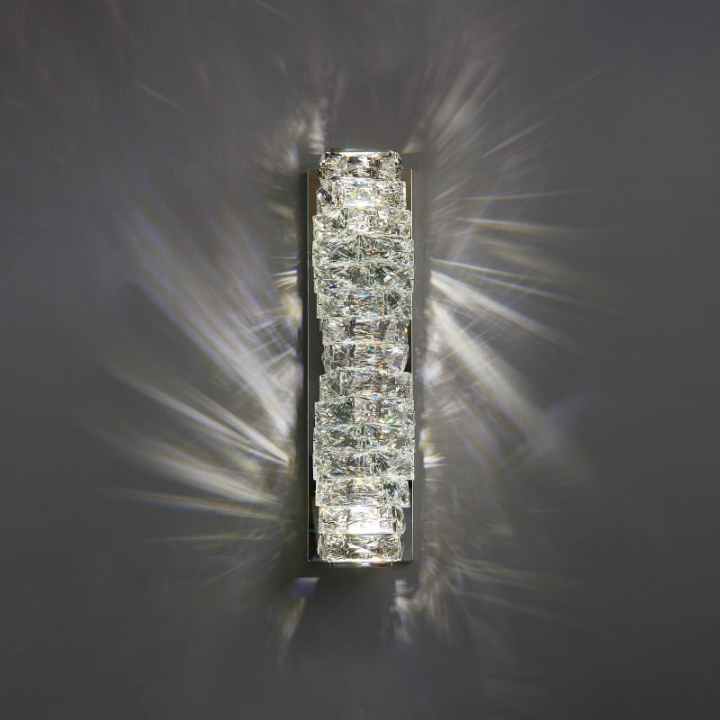 Stile moderno fidefuggi di illuminazione a parete in cristallo trasparente luci di applique a parete uniche a 1 luce