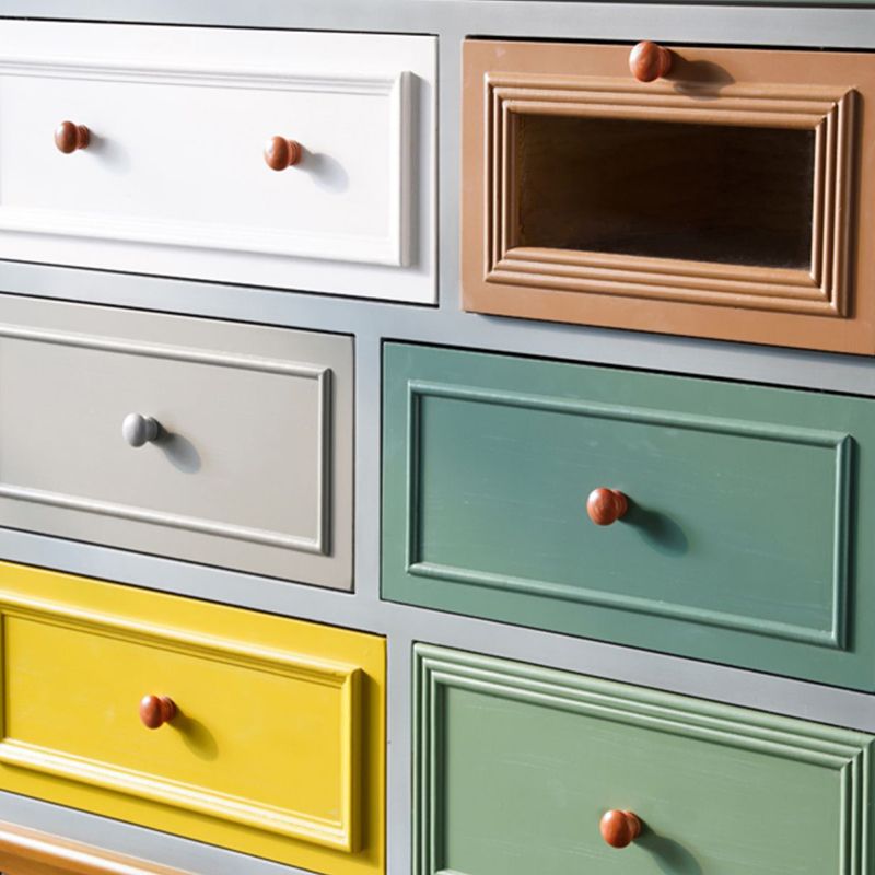 Coastal Storage Chest Solid Wood Storage Chest Dresser with 5/8 Drawers