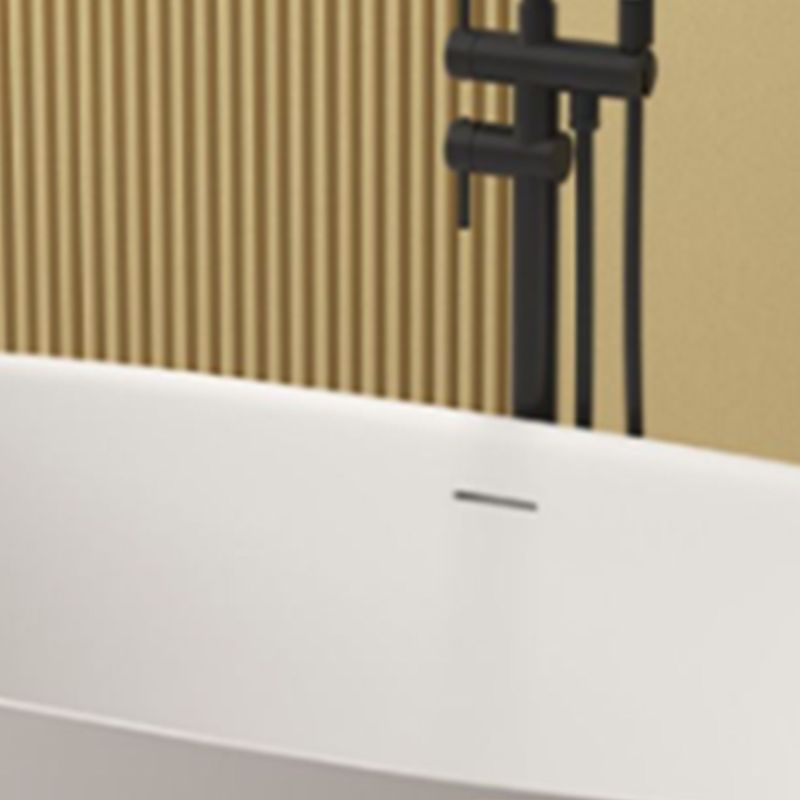 Modern Stone Oval Bathtub Freestanding Soaking Bath Tub , 22.05-inch Tall