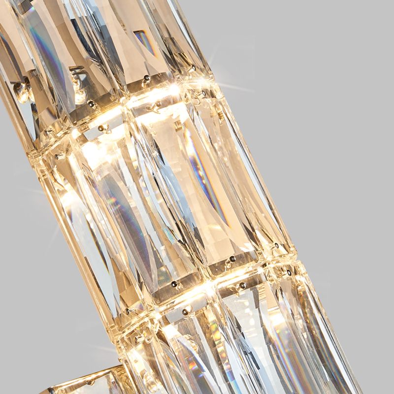 Modern Style Wall Mount Light Simple Wall Light with Crystal Shade for Living Room