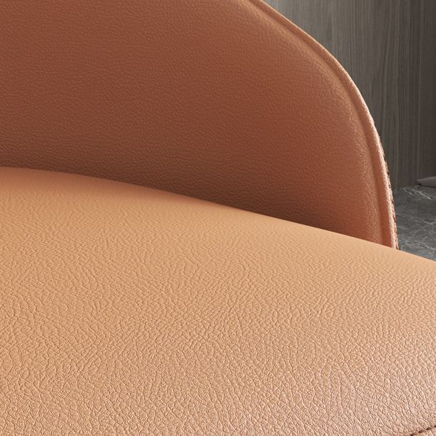 Faux Leather Modern Dining Chairs Parsons Arm Chair for Dining Room