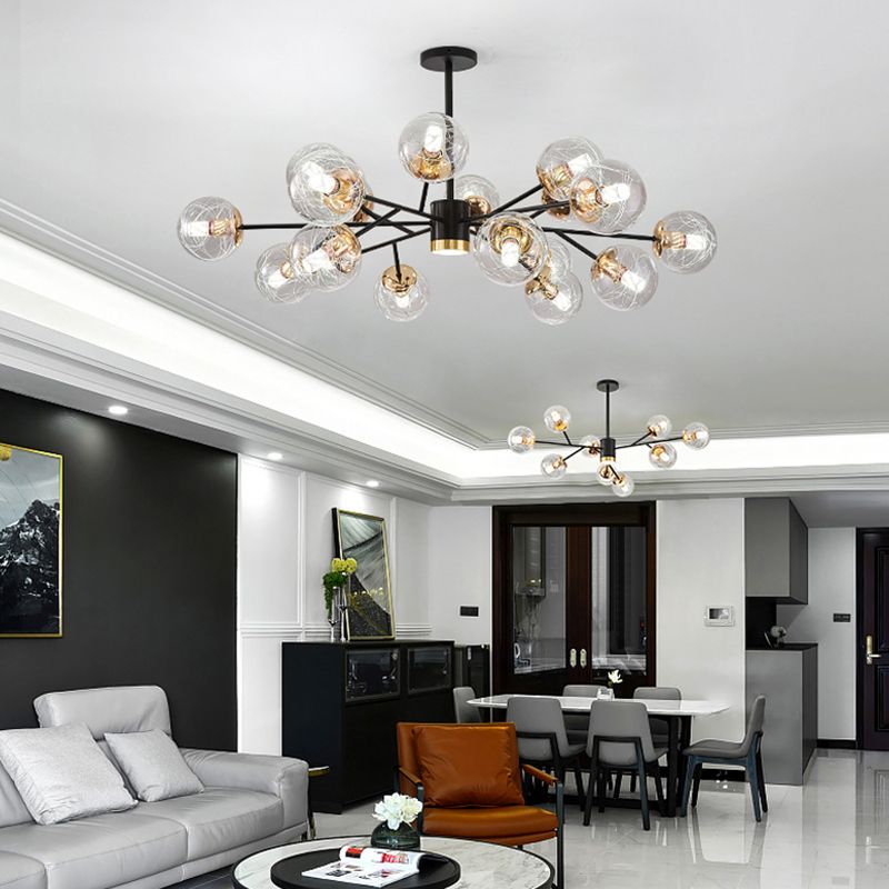 Contemporary Wrought Iron Hanging Chandelier Ceiling Hanging Light Fixture