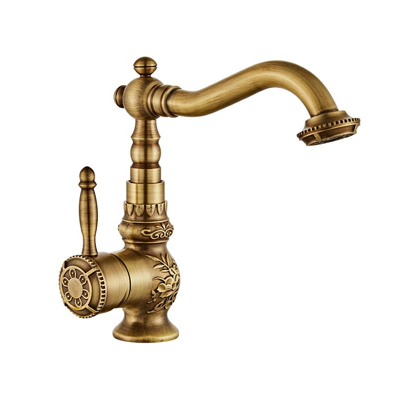 Brass Traditional Wide Spread Bathroom Faucet Lever Lavatory Faucet