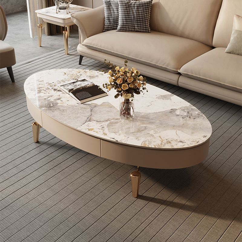 No Distressing Slate Coffee Table Glam Single Coffee Table with Drawer