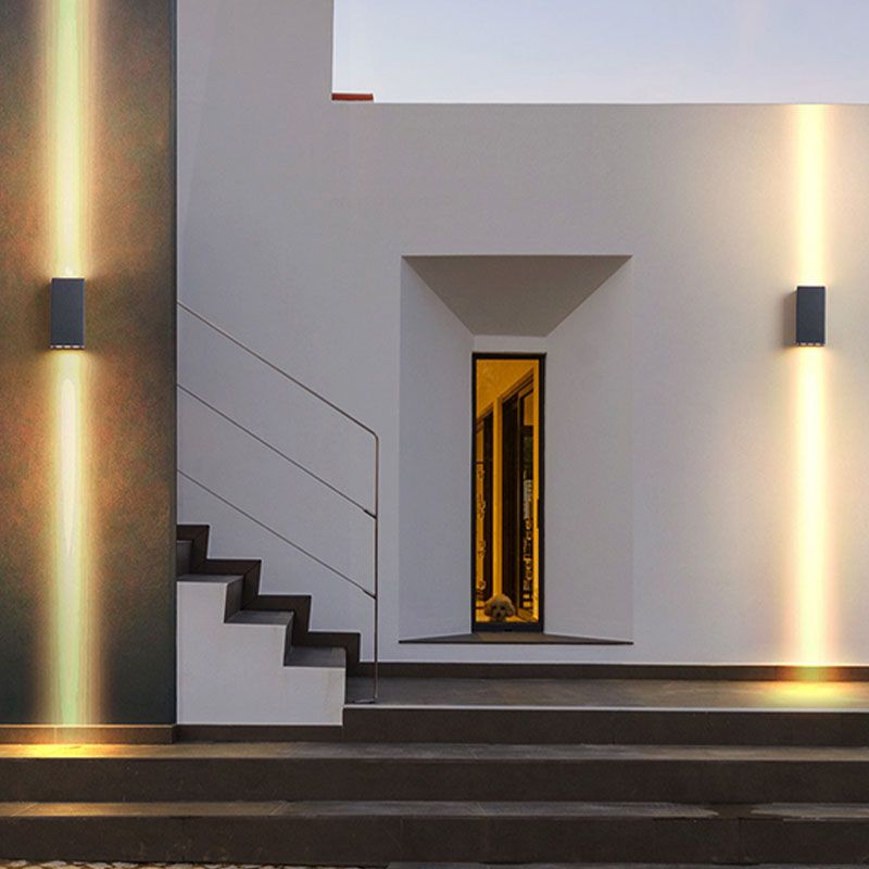 Moderne Metall 2-Licht-Wandhalterung Lampe schwarze Wandleuchten für Balkon