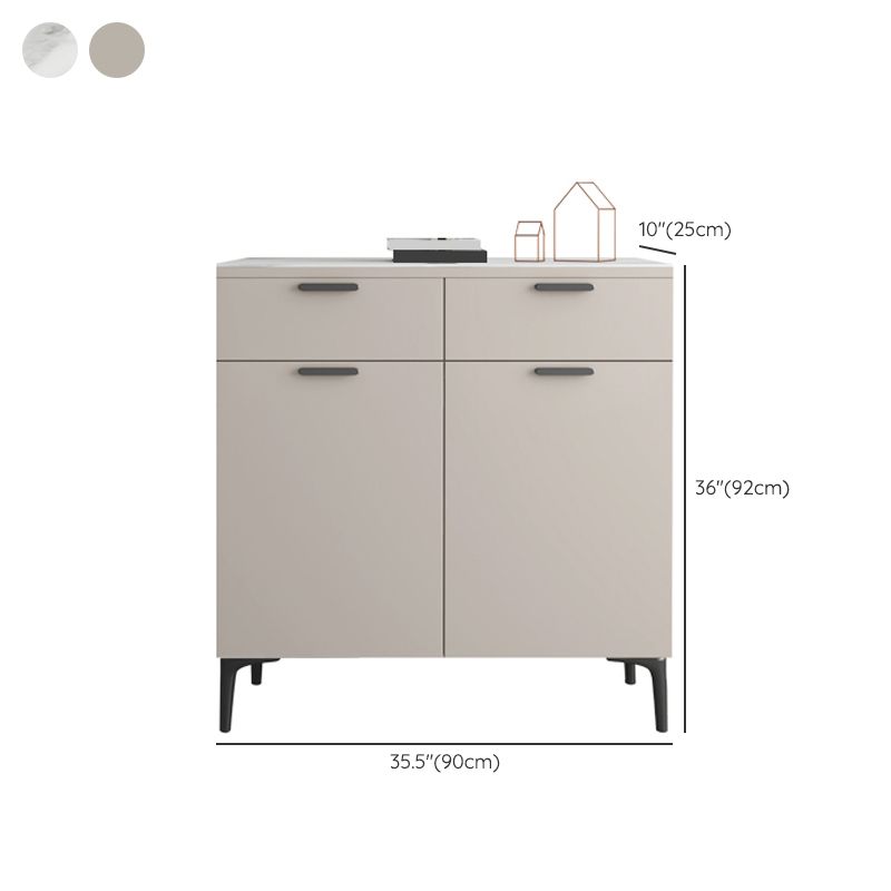 Contemporary Sideboard Cabinet Solid Wood Sideboard Table with Doors for Dining Room