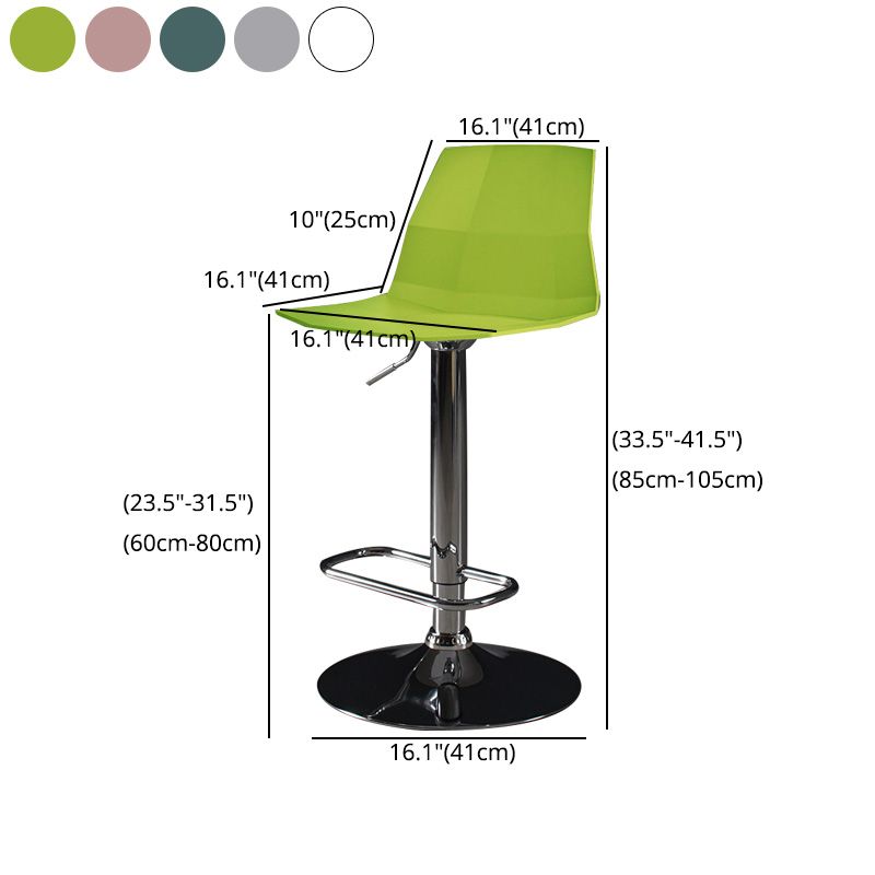 Modern Liftable Bar-stool Plastic Counter Bar Stool with Metal Legs