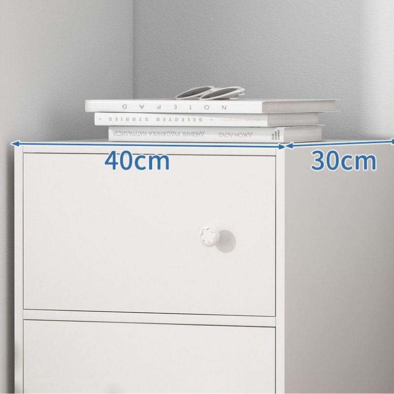 Contemporary Rectangle Storage Cabinet with Wooden Knobs Doors