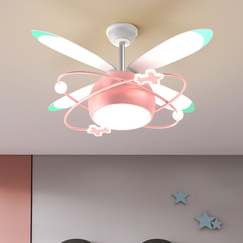 Kids Style Unique Shape Ceiling Fan Lamps Metal Ceiling Fan Lighting for Living Room