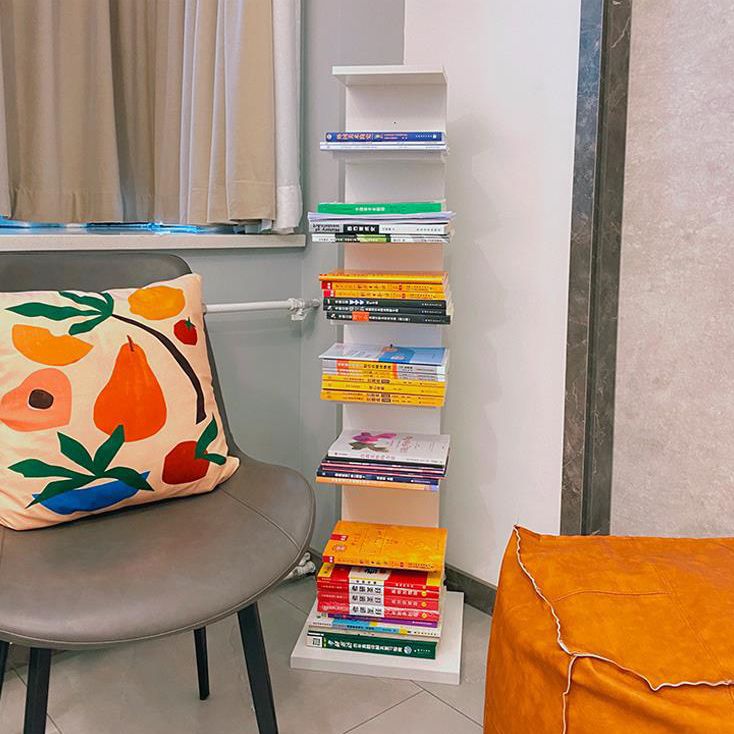 13.78"W Bookshelf Invisible Contemporary Style Bookcase for Office and Home