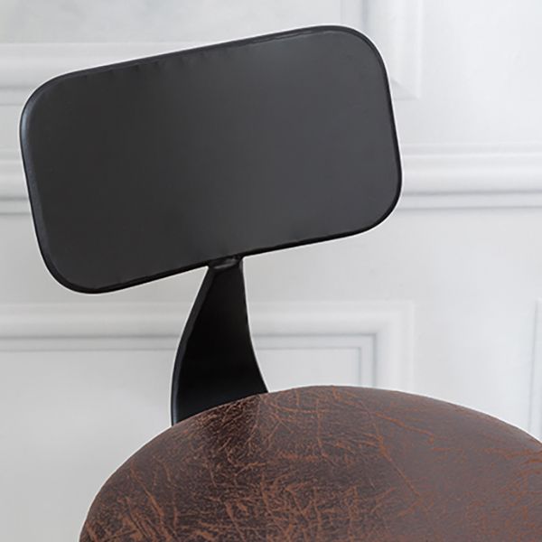 Modern Armless Rotatable Counter Stool Iron Cafe Bar Stool with Seat and Pedal