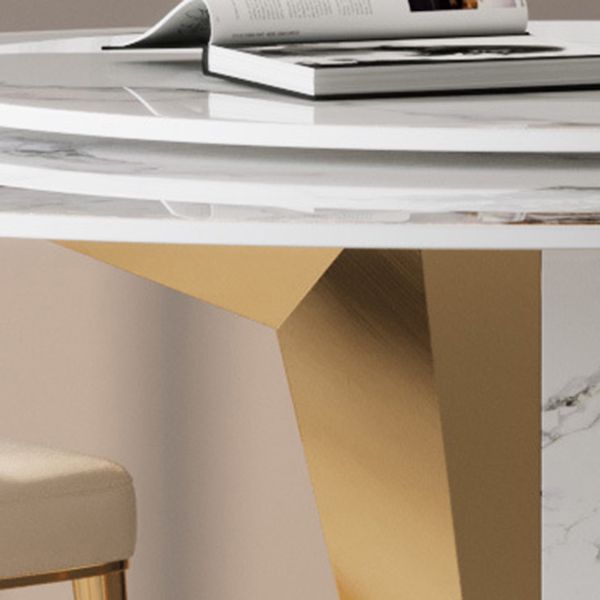 Glam Style Round Table Set 1/4/5/7/9 Pieces Dining Set for Kitchen