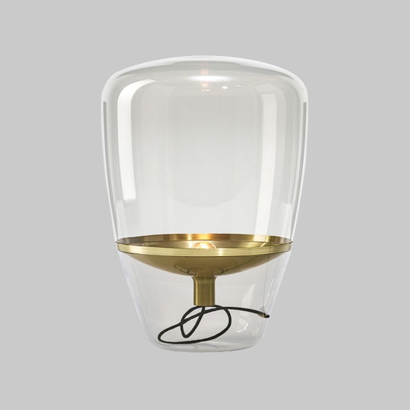 Glass Geometric Shape Table Lamp Modern Style 1 Light Table Lamp Fixtures