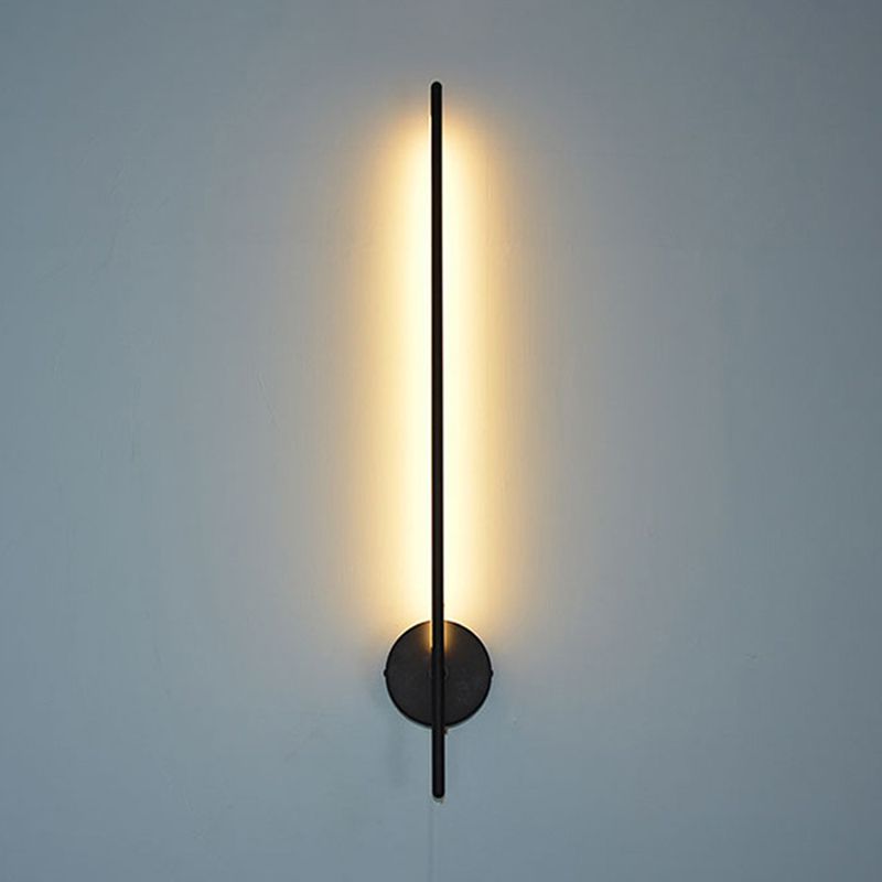 Zeitgenössischer Stil linearer LED -Wandlampe Metall 1 Licht Wandleuchte Leuchten