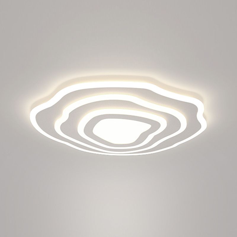 LED Modern Metal Flush Mount Cloud Shape Ceiling Light with Acrylic Shade for Living Room