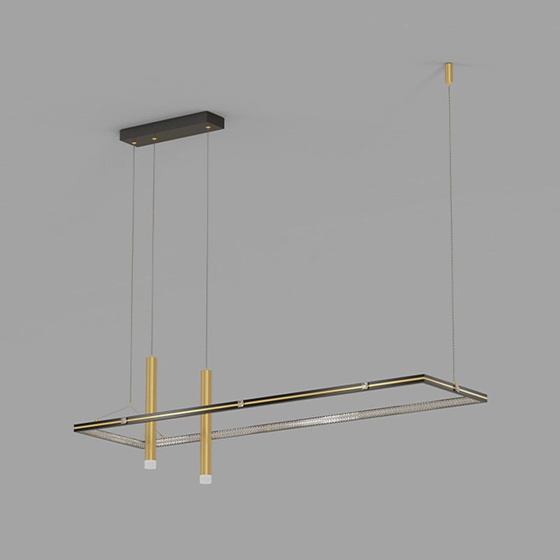 Modern 3-Light Golden Kitchen Island Lighting LED Island Pendant Lighting