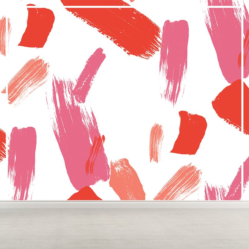 Extra Large Abstract Mural Decal Red Non-Woven Wall Art for Home Decor, Personalised