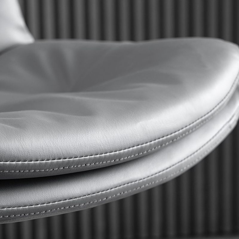 Faux Leather Swivel Bar Chair Modern Armless Upholstered Bar Stool