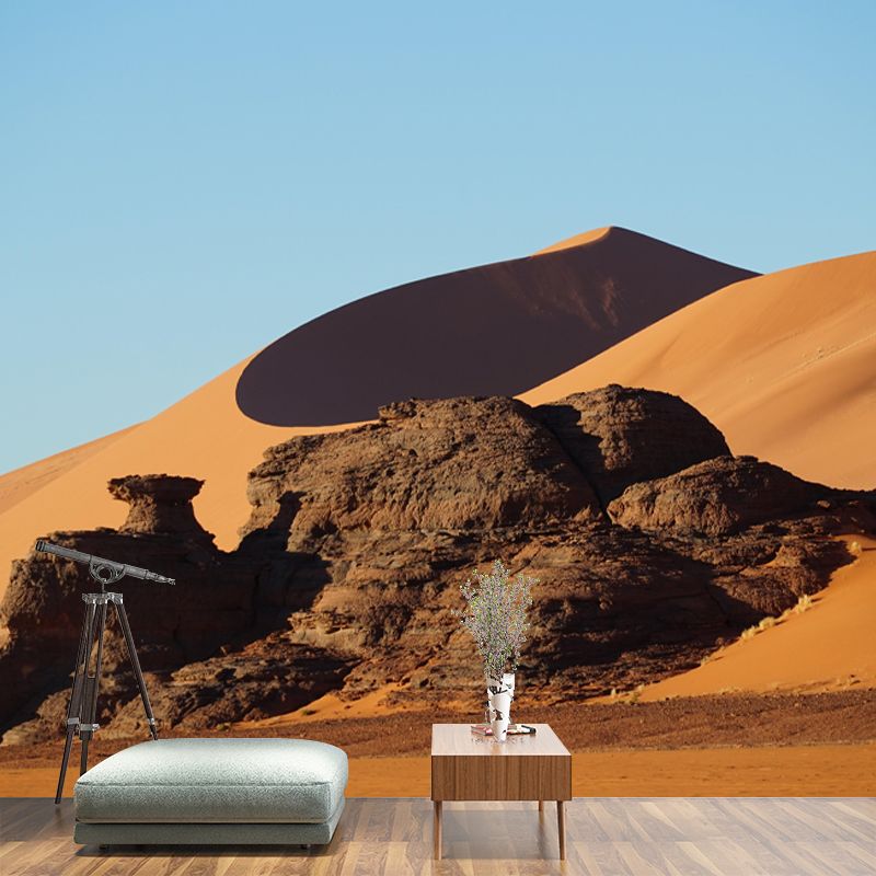 Huge Desert Landscapes Mural Mildew Resistant Wallpaper for Living Room