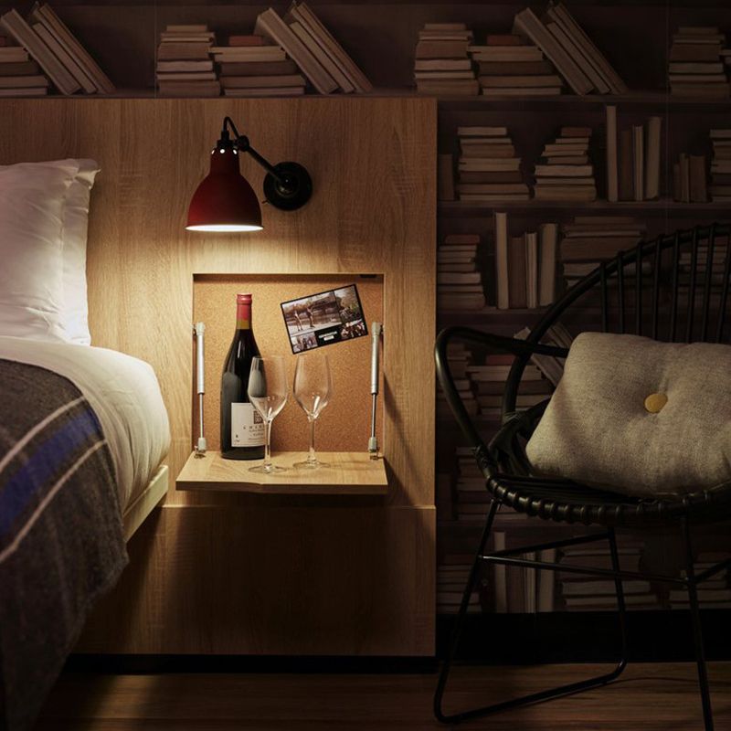 Modern Style 1 Head Wall Mounted Lamp with Metal Shade Black/White Domed Sconce Lighting for Living Room