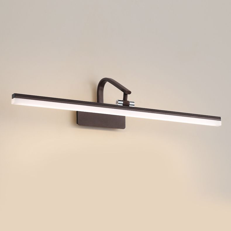 Linear Shape Wall Lighting Modern Style Metal 1 Light Sconce Lamp for Bathroom