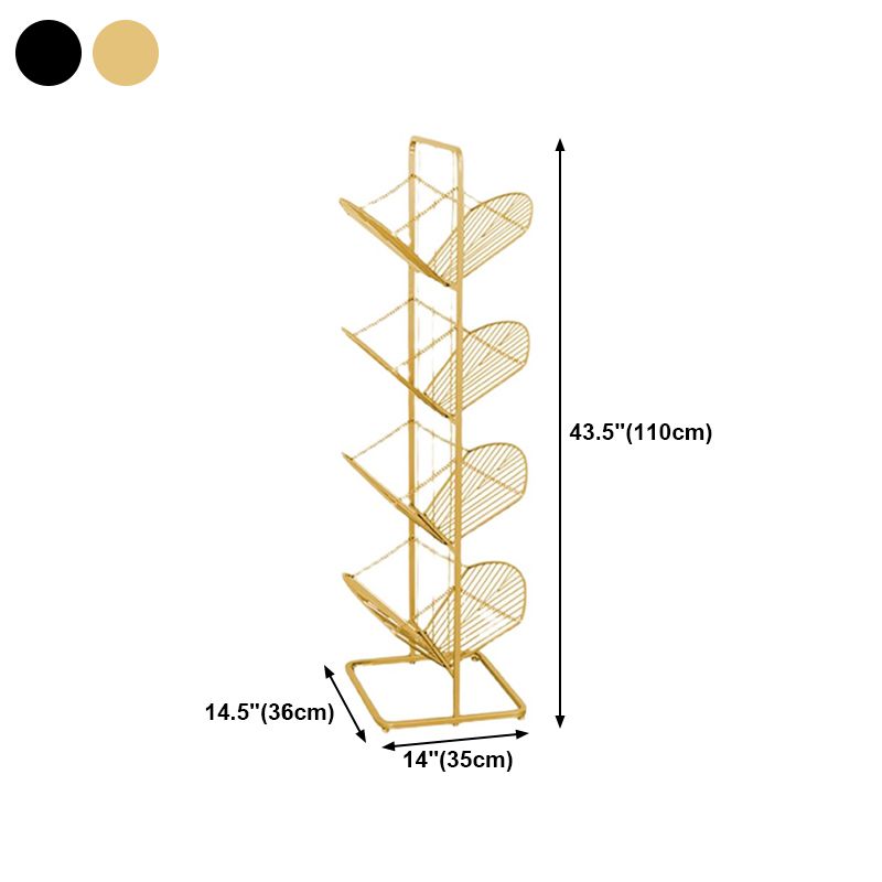 Metal Geometric Bookcase Industrial Book Shelf for Home Office