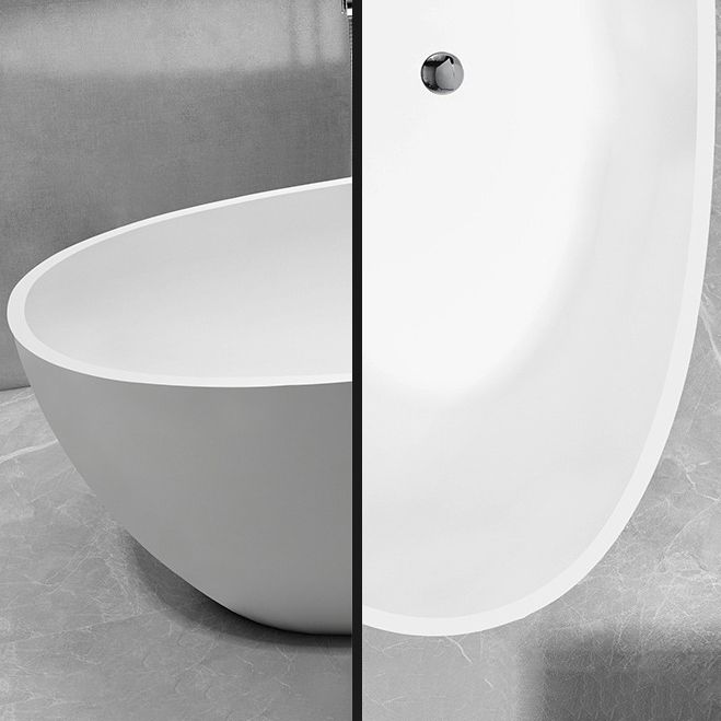 Antique Finish Oval Bathtub Freestanding Soaking Modern Bath Tub