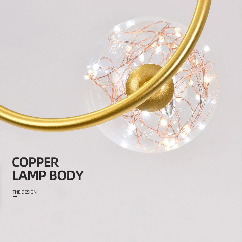 Kogelschaduwcorridor spoeling licht bevestiging helder glas eenvoudig led plafondlicht in goud