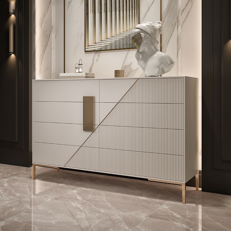 Glam Horizontal Storage Chest Wood Soft-Close Drawers Double Chest