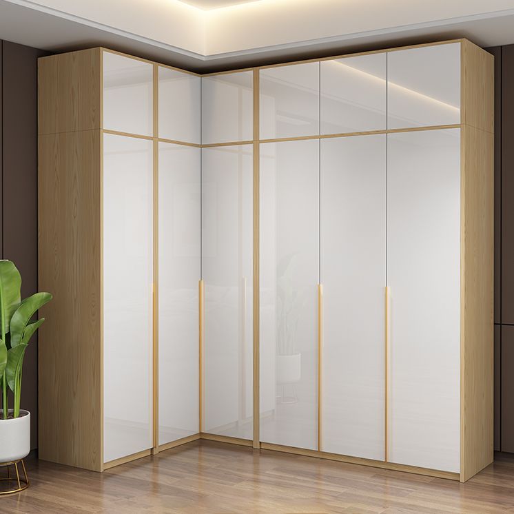 Hinged Storage Cabinet Engineered Wood Wardrobe Cabinet for Home