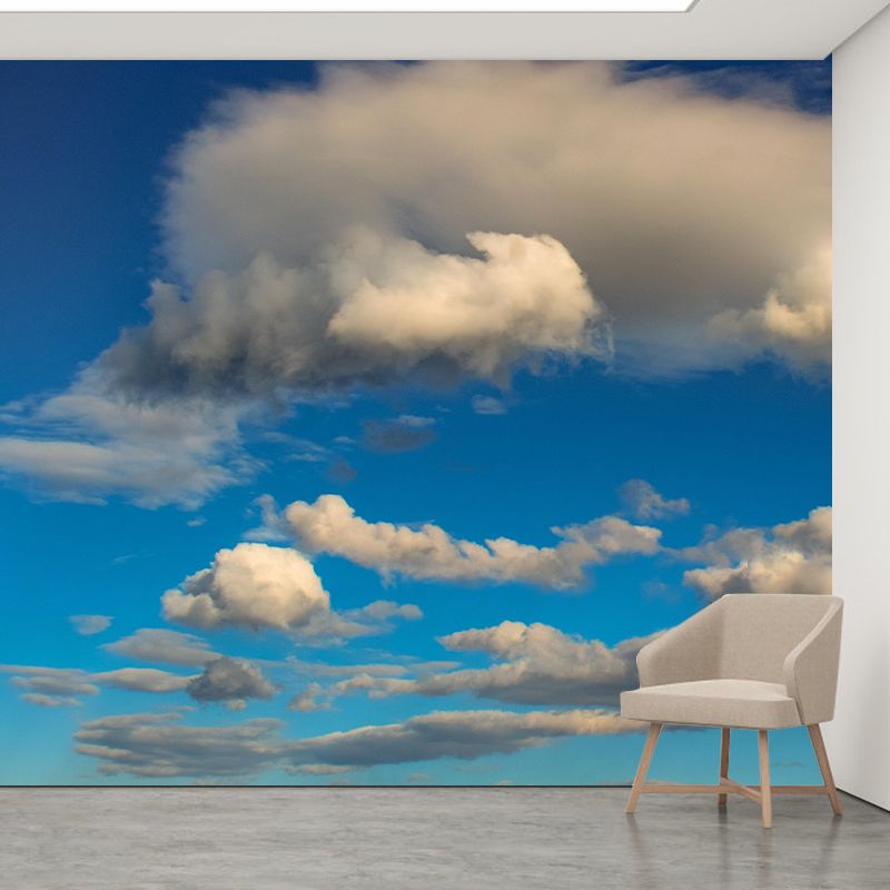 Sky Cloud Contemporary Style Sky Mural Mildew Resistant Wallpaper for Home Decor