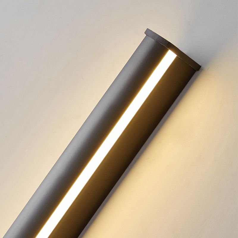 Éclair de mur en métal linéaire style moderne, appliques lumineuses à paroi légère en noir en noir