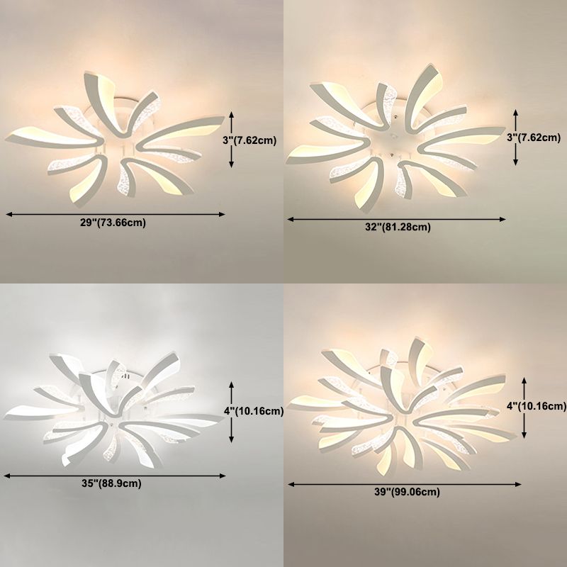 Dandelion Close to Ceiling Lighting Nordic LED Ceiling Mount Lamp with Acrylic Shade