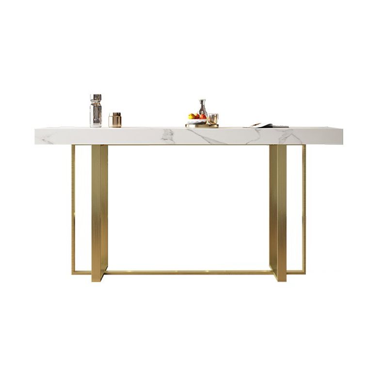 1/3 Pieces Bar Stool and Table Set, Glam Fixed Table and Rectangular