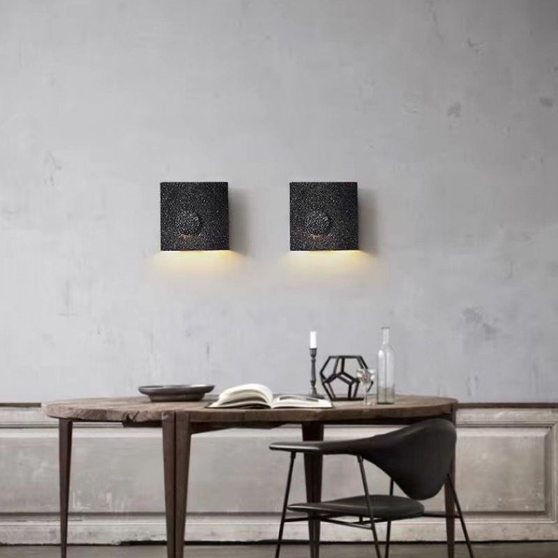 Single Black/White/Grey Wall Mounted Sconce LED Shaded Wall Light for Living Room