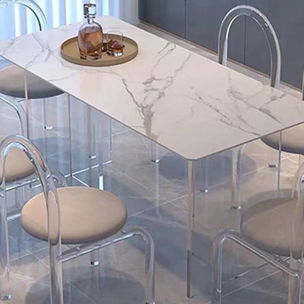 Minimalist 1/5/7 Pieces Dining Set with Cushion Chair and Double Pedestal Table Furniture