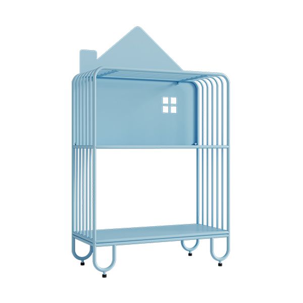 11" Wide Contemporary Bookshelf Open Back Shelves Included Iron Bookcase