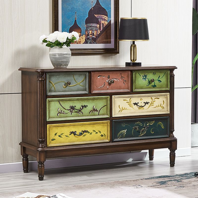 Traditional Style Vertical Lingerie Chest Wood Storage Bachelor Chest for Bedroom