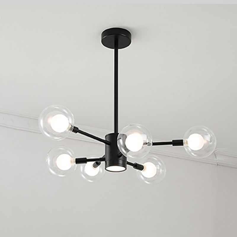 Lampade a sospensione del vetro trasparente moderno nordico per soggiorno per soggiorno