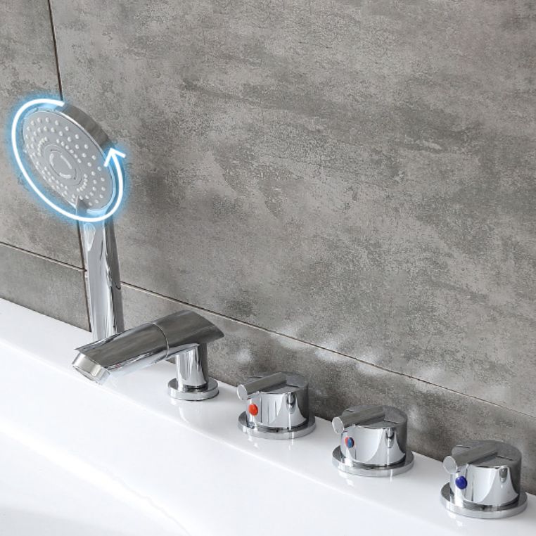 Modern White Corner Bath Acrylic Center-Back Soaking Bathtub